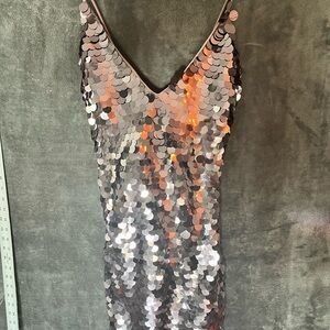 Sequin V-Neck Dress